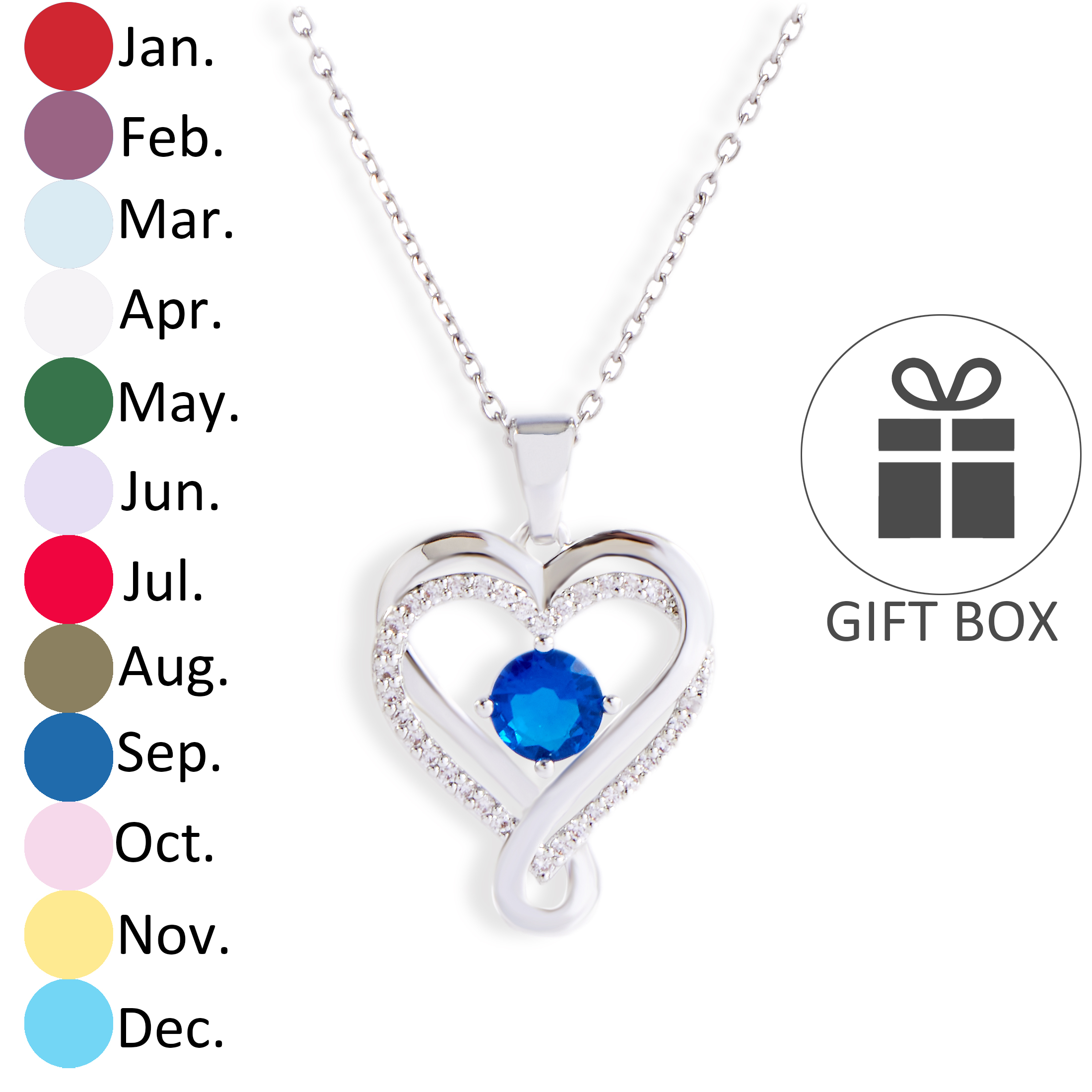 Wholesale Elegant Heart Shape Stainless Steel Plating Inlay White Gold Plated Rhinestones Zircon Pendant Necklace display picture 2