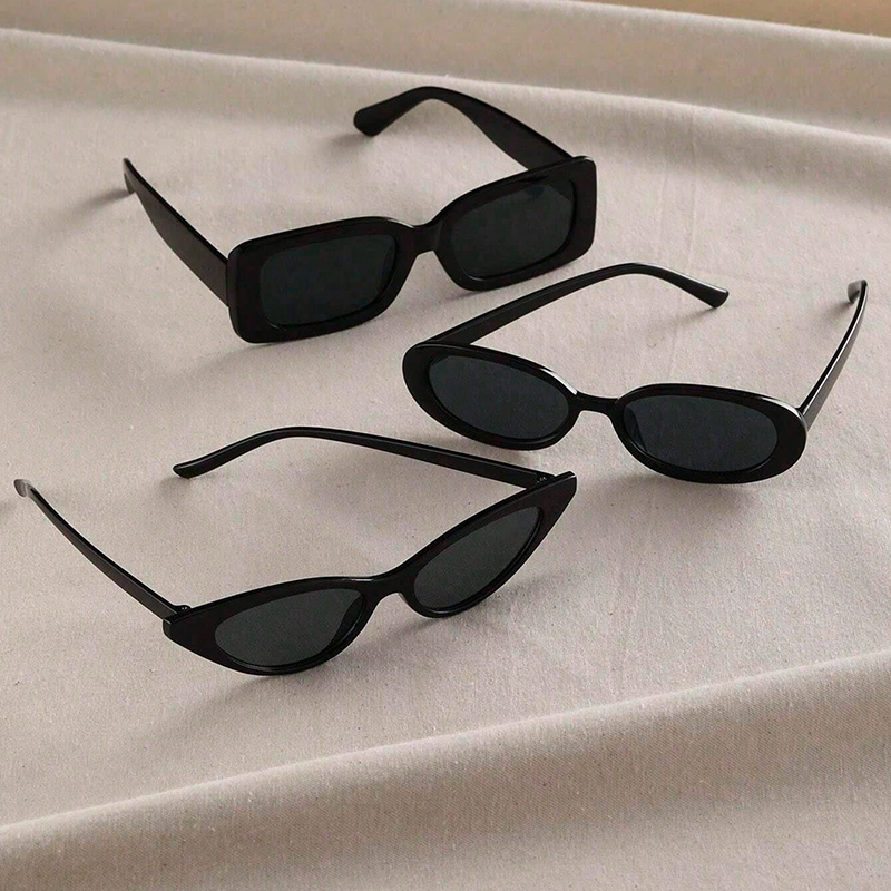 أسلوب بسيط أسلوب رائع رباعي مادة صمغية مربع اطار كامل المرأة النظارات الشمسية display picture 4