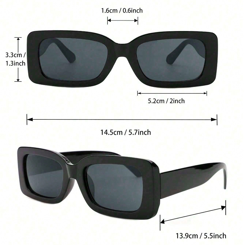 أسلوب بسيط أسلوب رائع رباعي مادة صمغية مربع اطار كامل المرأة النظارات الشمسية display picture 8