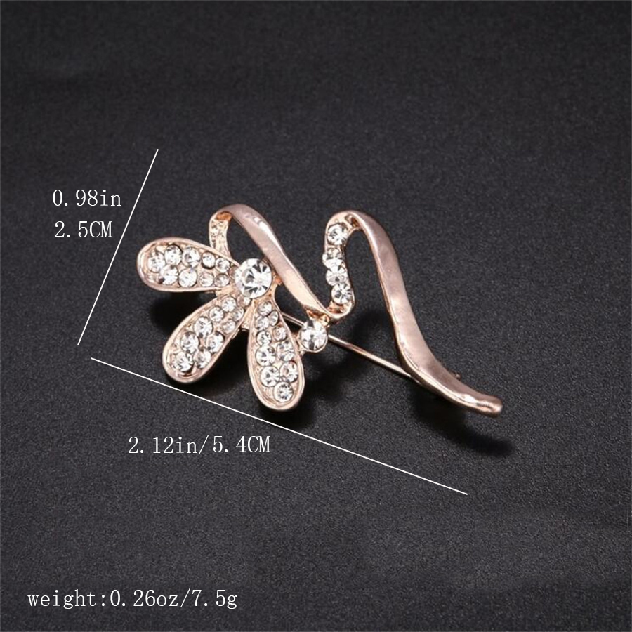Simple Style Commute Flower Alloy Inlay Rhinestones Women's Brooches display picture 4