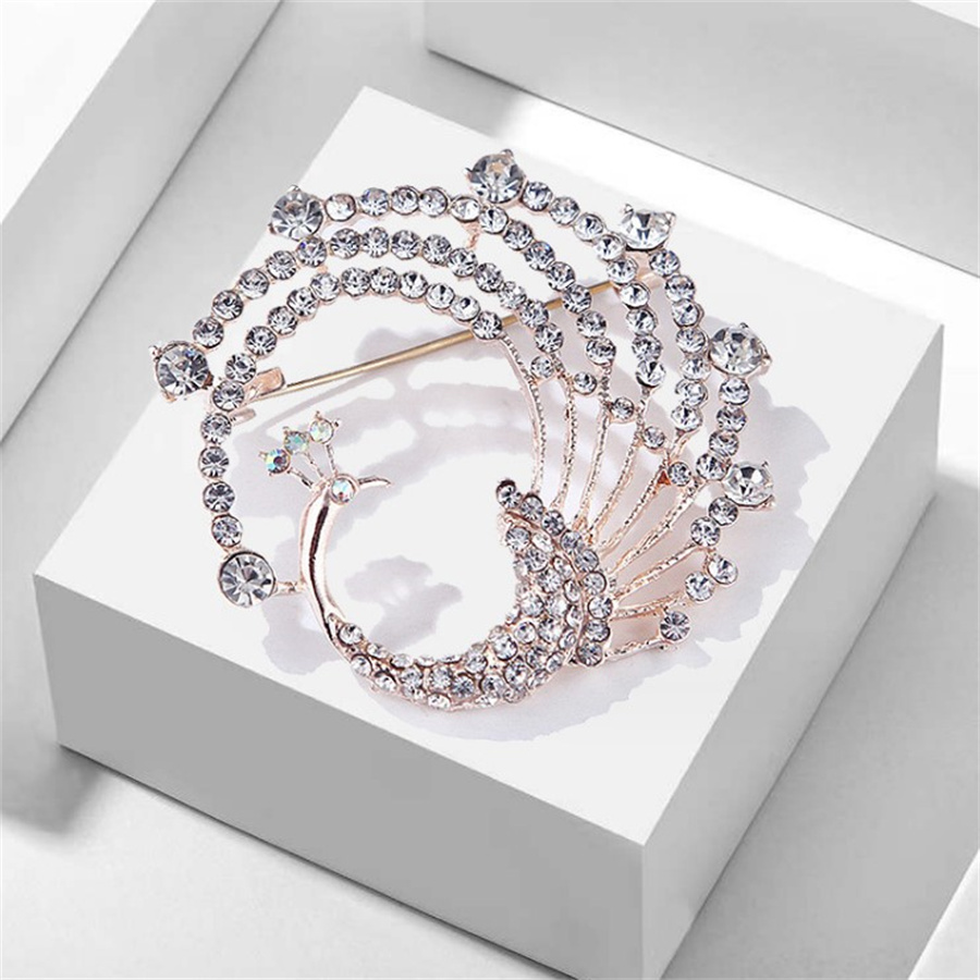 Style Simple Commuer Paon Alliage Incruster Strass Femmes Broches display picture 1