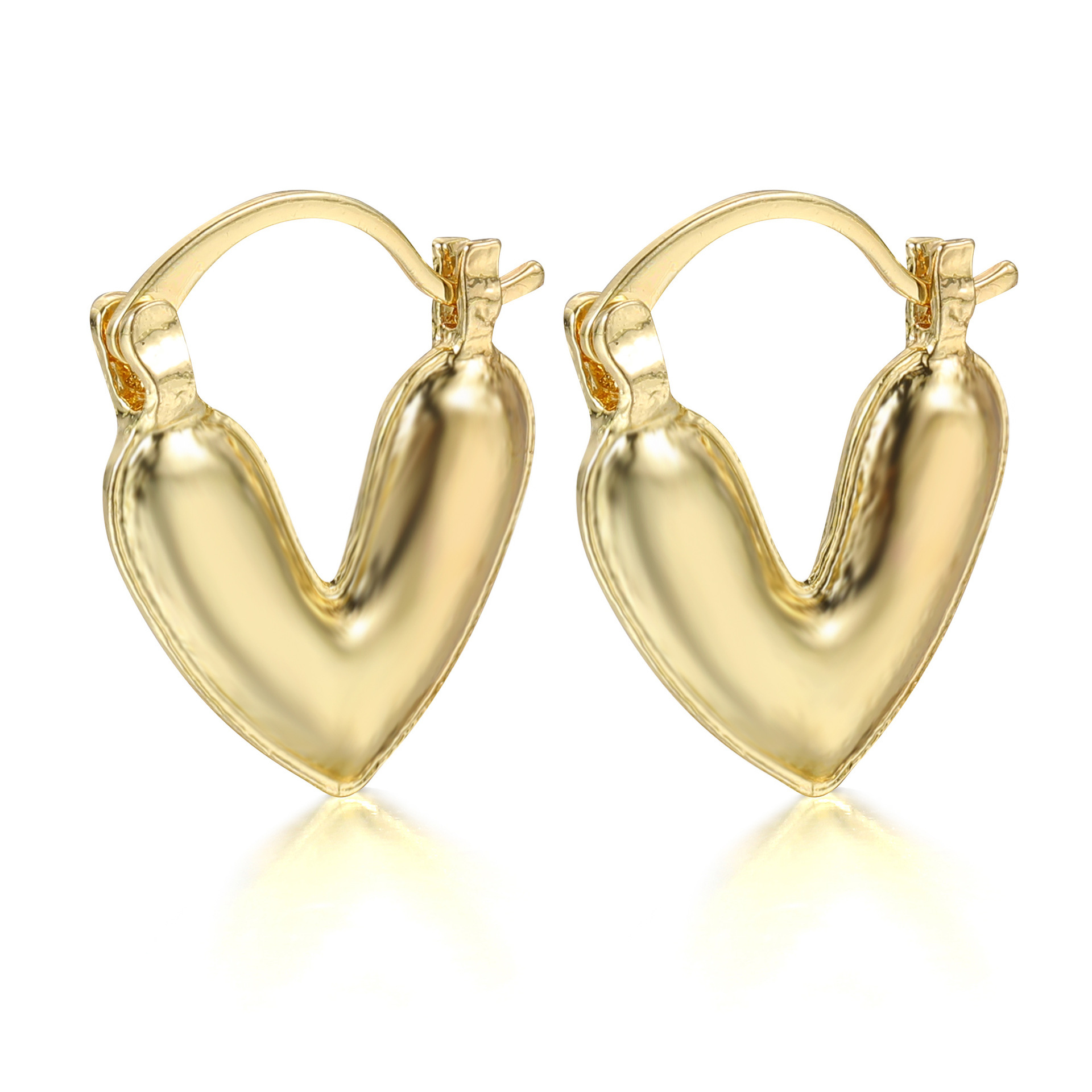 Wholesale Jewelry Ig Style Sweet Heart Shape Alloy Plating Earrings display picture 8