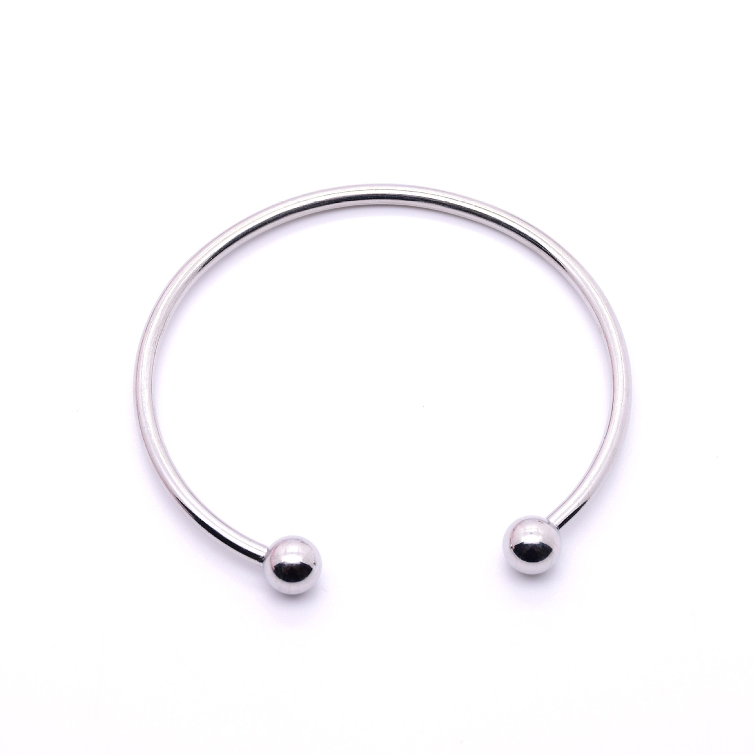 Simple Style Classic Style Solid Color Stainless Steel Bangle display picture 4