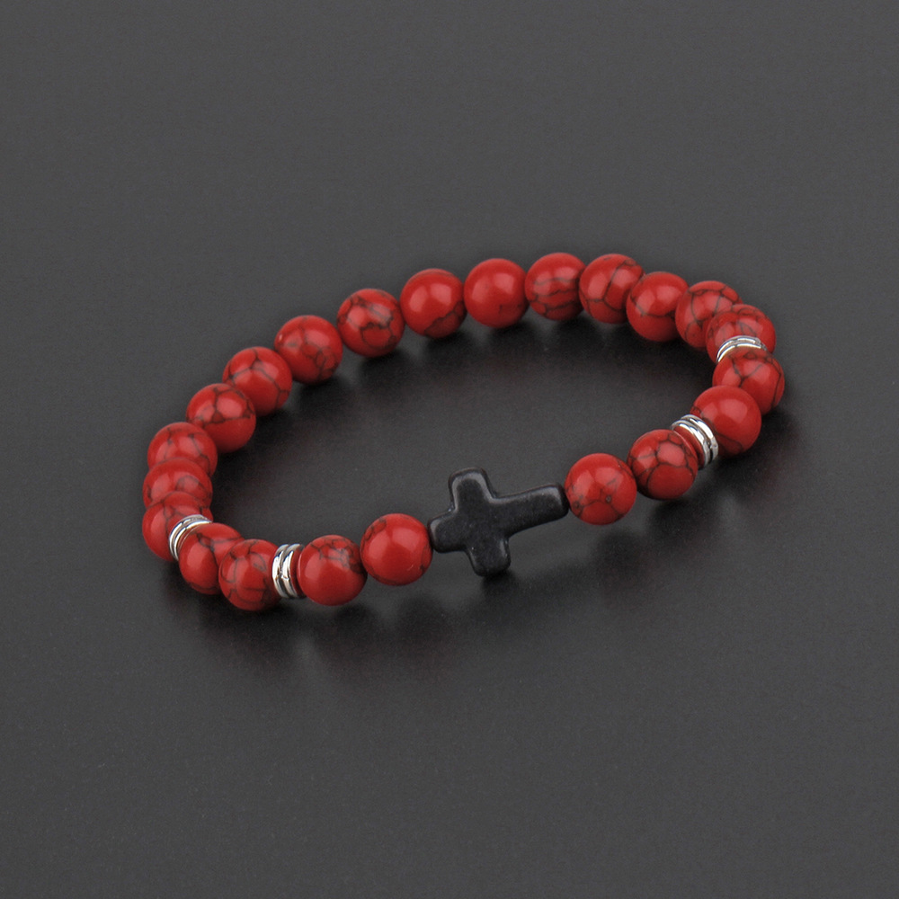 Simple Style Cross Stone Unisex Bracelets display picture 3