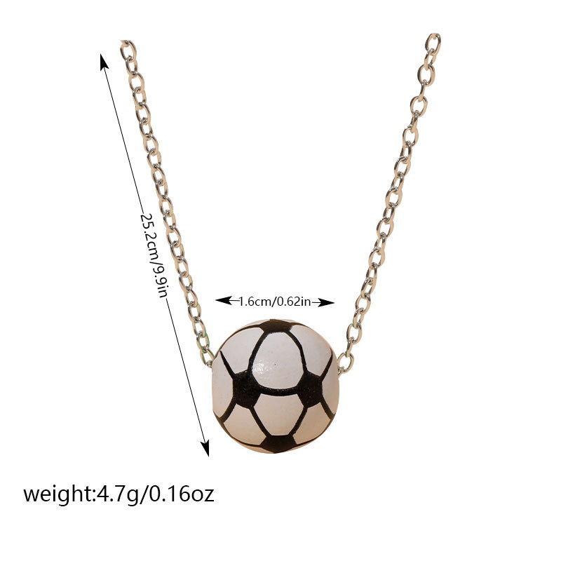 Fitness Streetwear Sports Basketball Football Gold Plated Silver Plated Alloy Metal Wholesale Pendant Necklace display picture 1