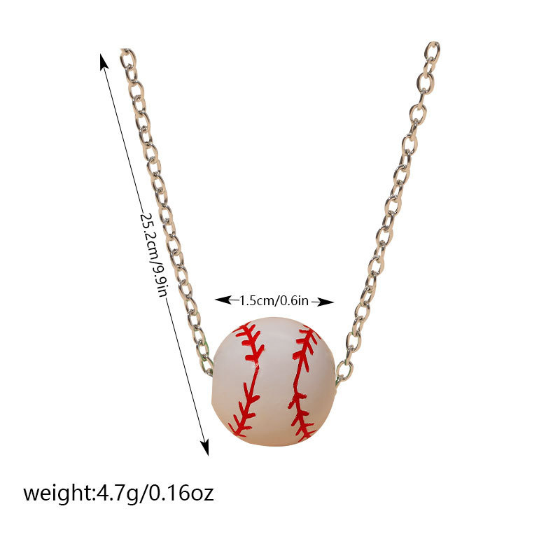 Fitness Streetwear Sports Basketball Football Gold Plated Silver Plated Alloy Metal Wholesale Pendant Necklace display picture 10