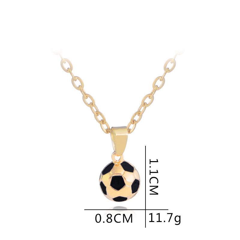 Fitness Streetwear Sports Basketball Football Gold Plated Silver Plated Alloy Metal Wholesale Pendant Necklace display picture 13