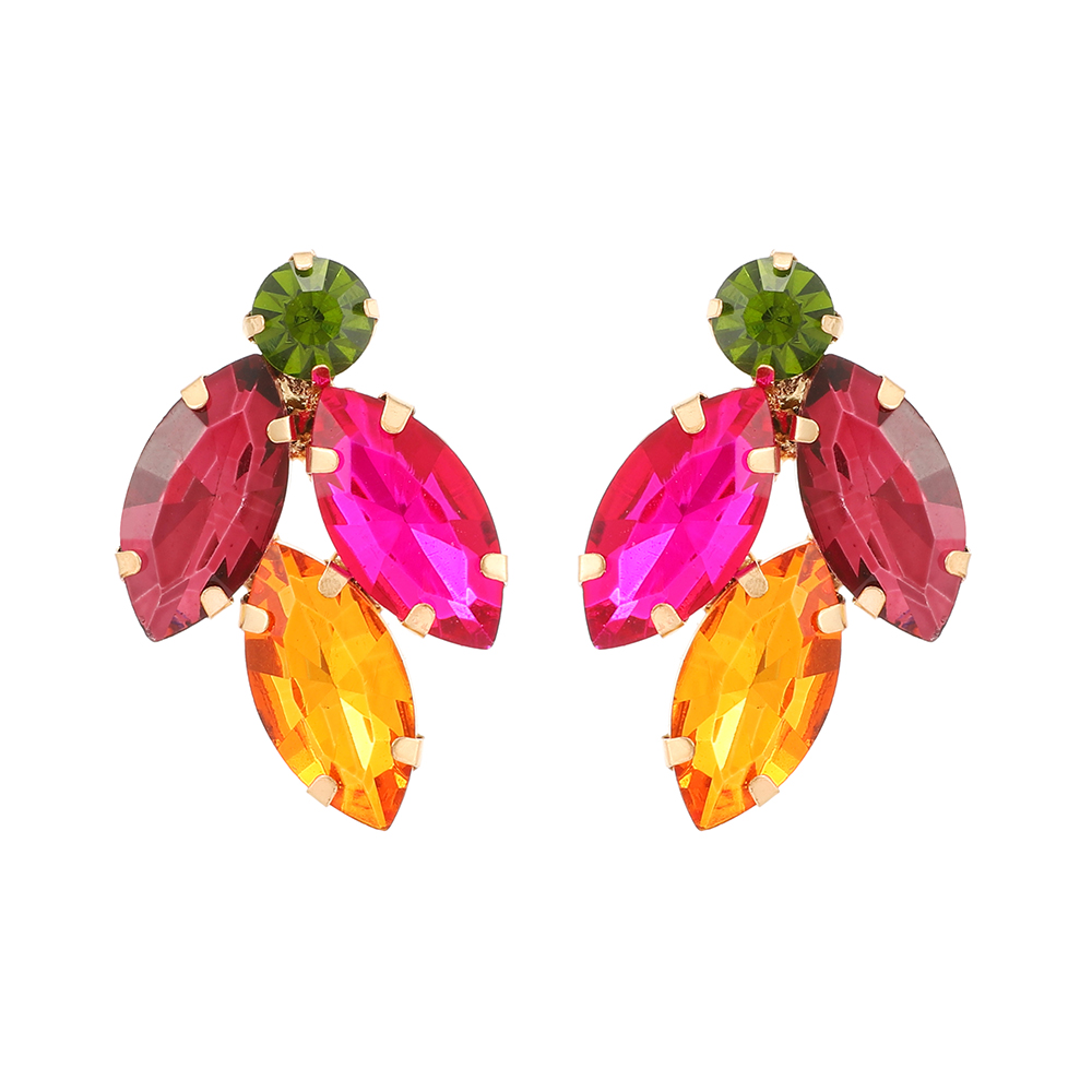 1 Paire Élégant Luxueux Style Coréen Géométrique Placage Incruster Alliage De Cuivre Zircon Boucles D'oreilles display picture 2