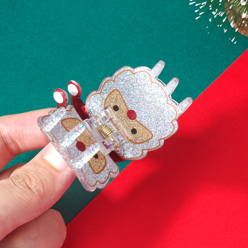 Cute Santa Claus Plastic Hair Claws display picture 1