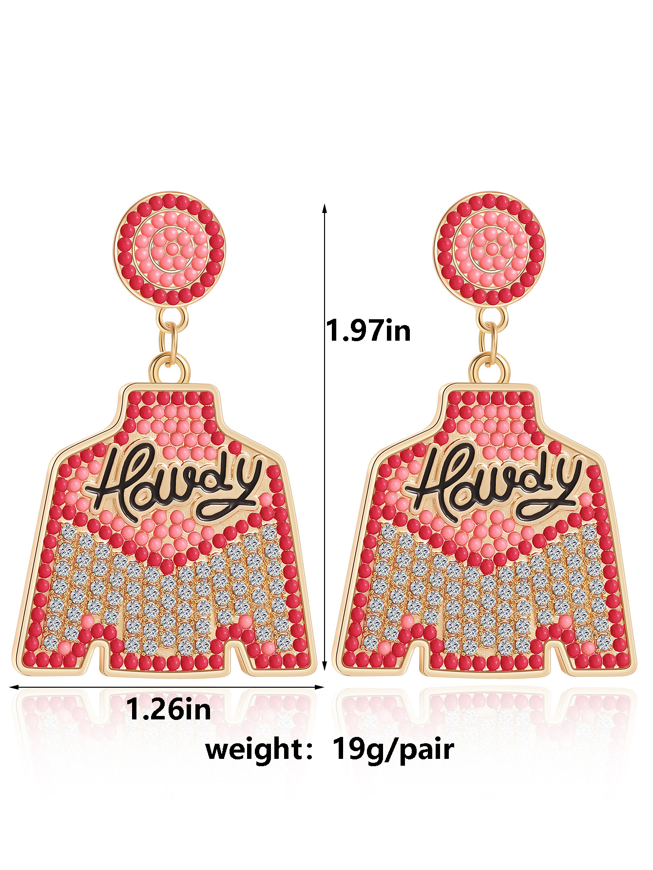 1 Pair Simple Style Classic Style Round Inlay Alloy Seed Bead Drop Earrings display picture 1