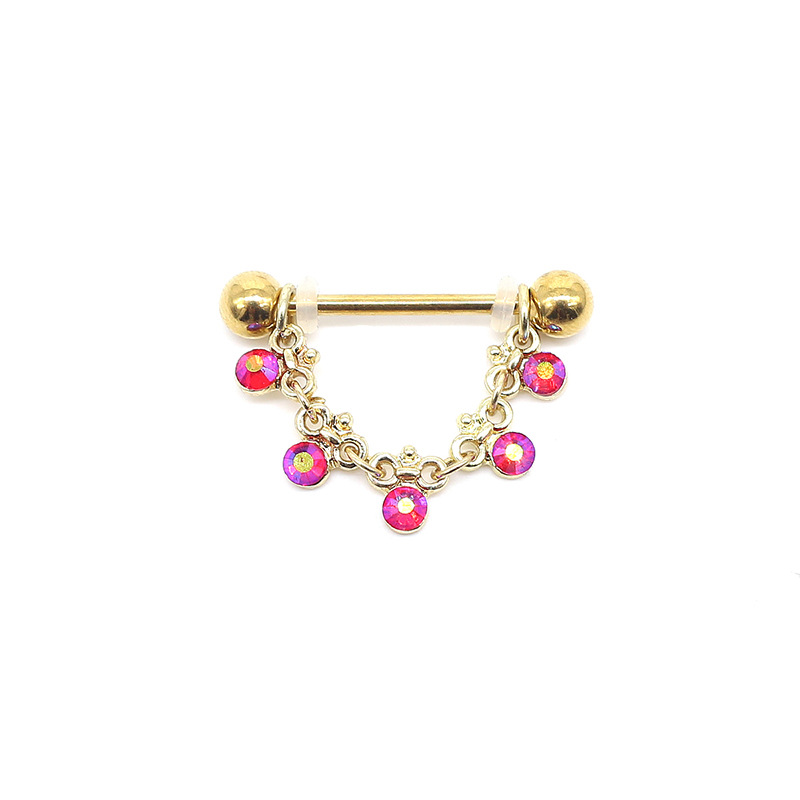 Elegant Lady Simple Style Geometric Stainless Steel Alloy Copper Plating Gold Plated Nipple Ring display picture 1
