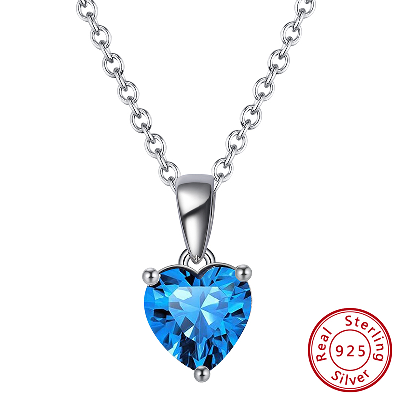 Simple Style Classic Style Heart Shape Sterling Silver Polishing Plating Inlay Zircon White Gold Plated Pendant Necklace display picture 15