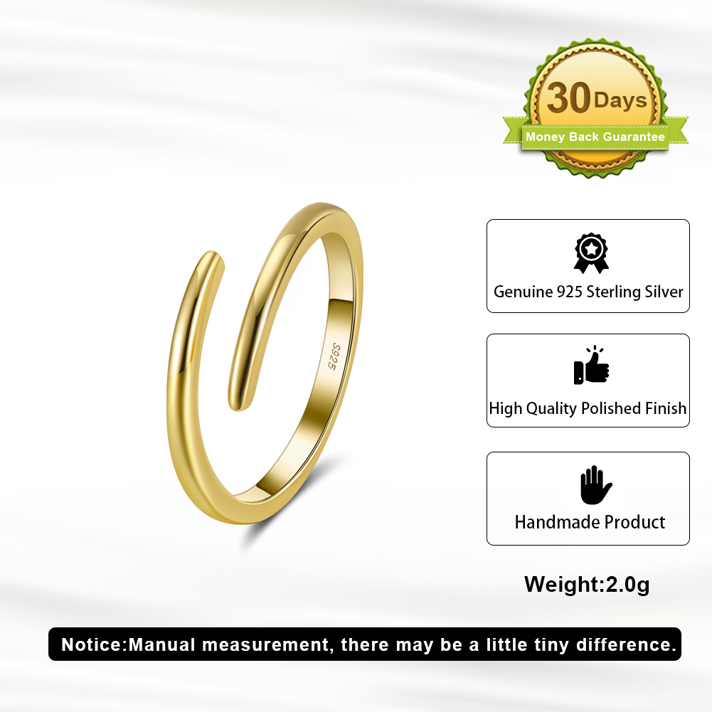 Simple Style Round Sterling Silver Plating Hollow Out White Gold Plated Silver Plated Open Rings display picture 1