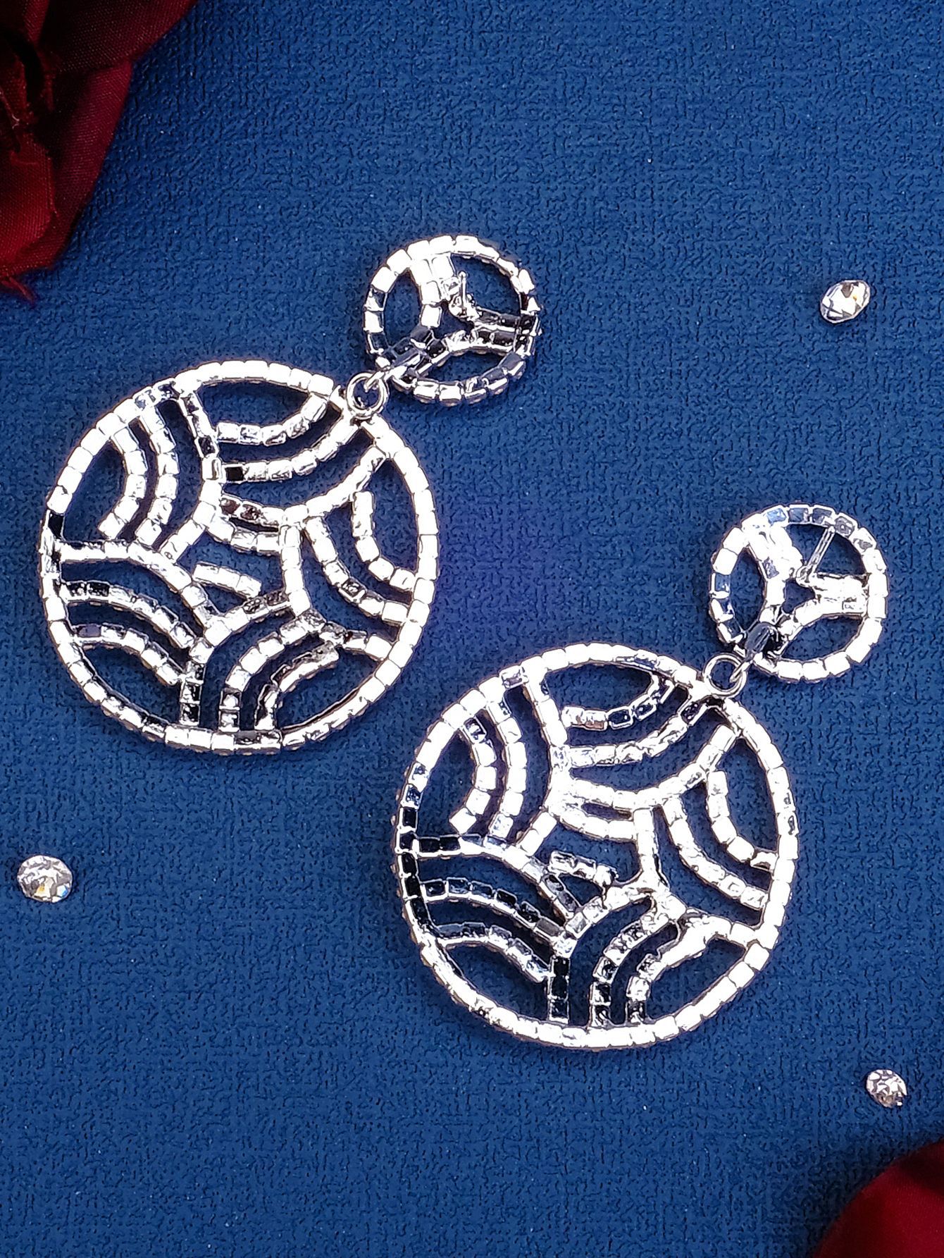 1 Pair Elegant Lady Shiny Water Droplets Tassel Rhinestone Drop Earrings display picture 6