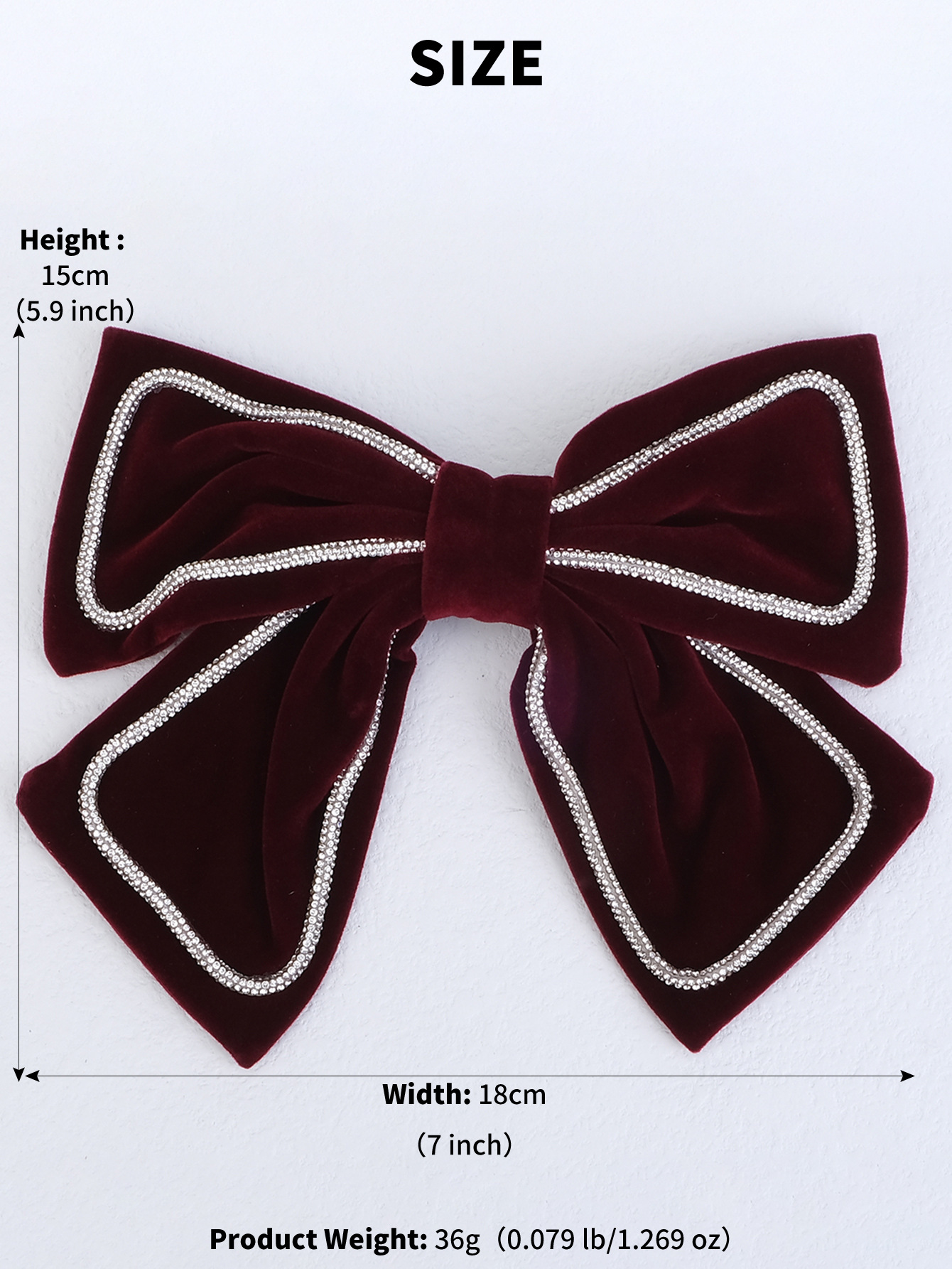 Elegant Streetwear Bow Knot Flannel Hair Clip display picture 5
