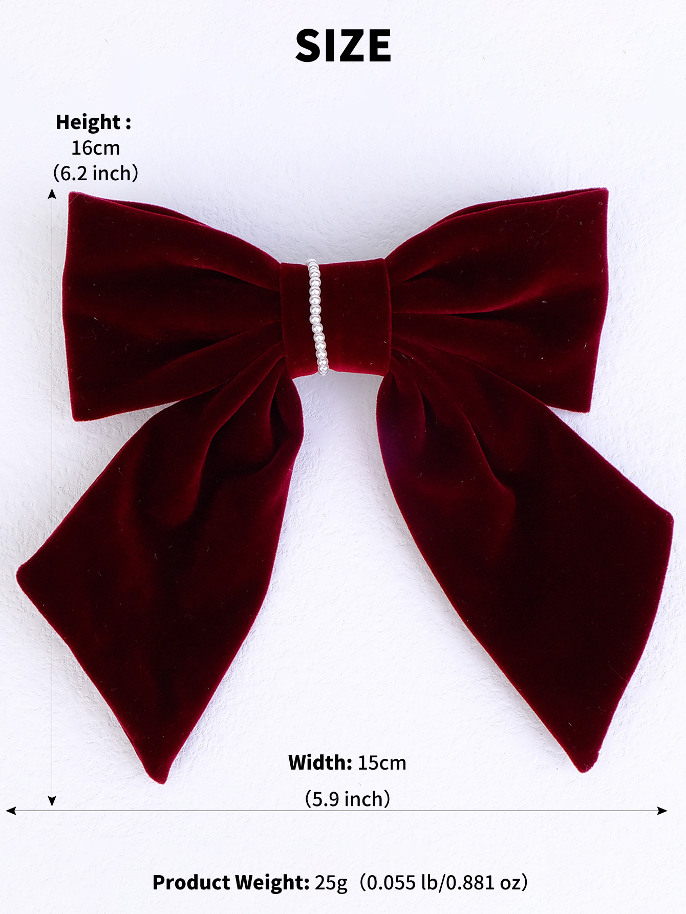 Elegant Streetwear Bow Knot Flannel Hair Clip display picture 7