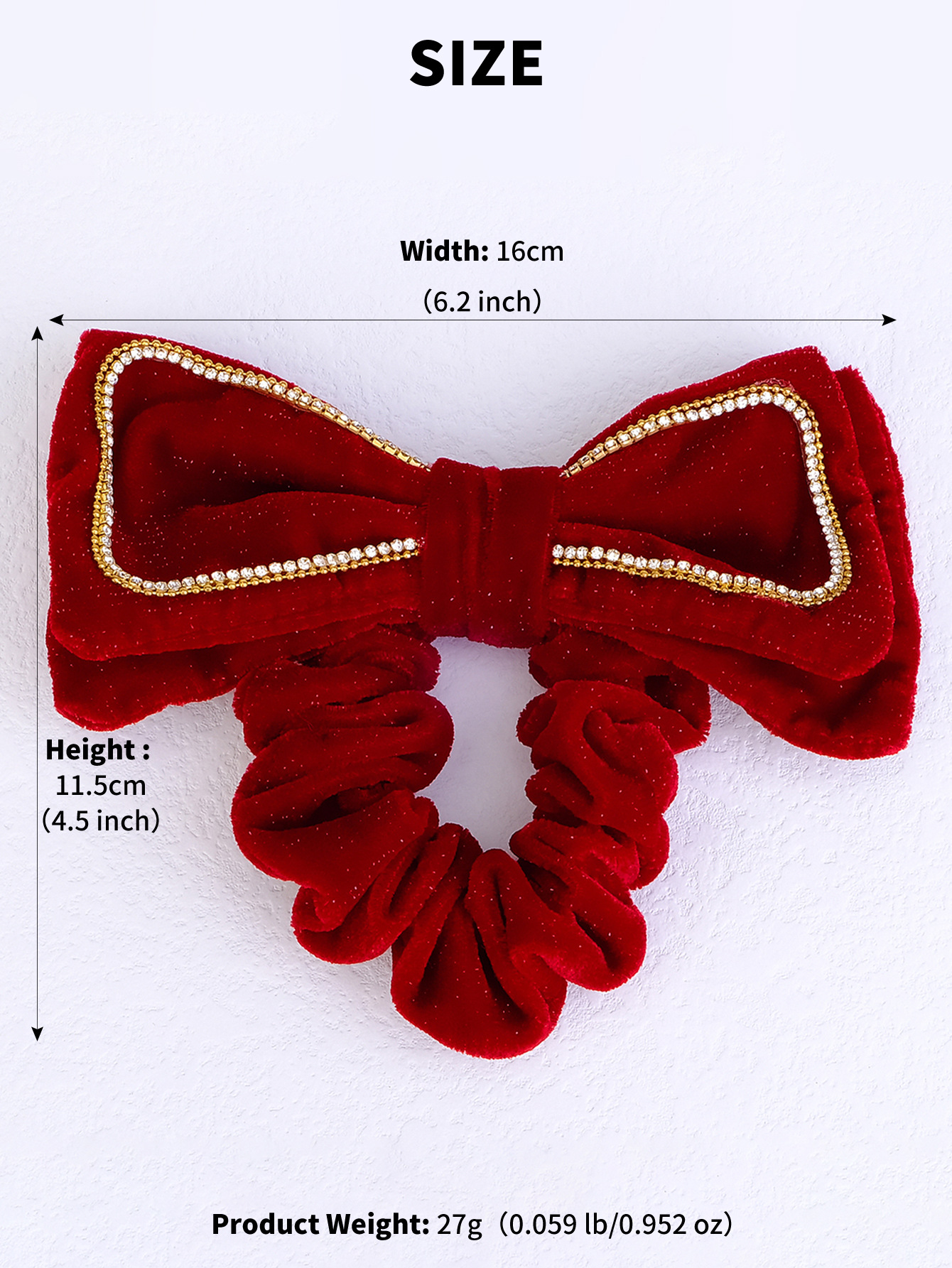 Elegant Streetwear Bow Knot Flannel Hair Clip display picture 8