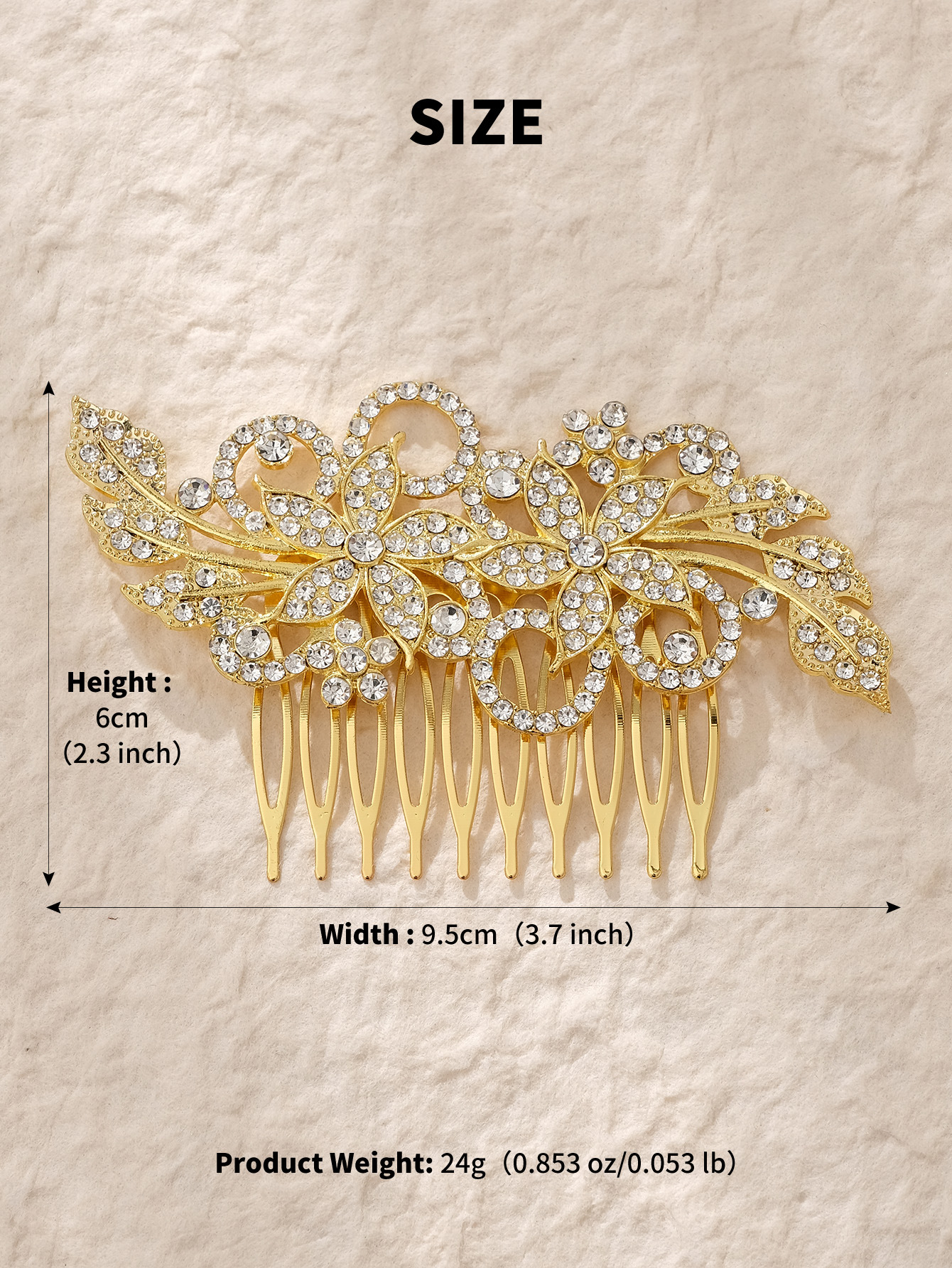 Elegant Lady Flower Alloy Insert Comb display picture 1
