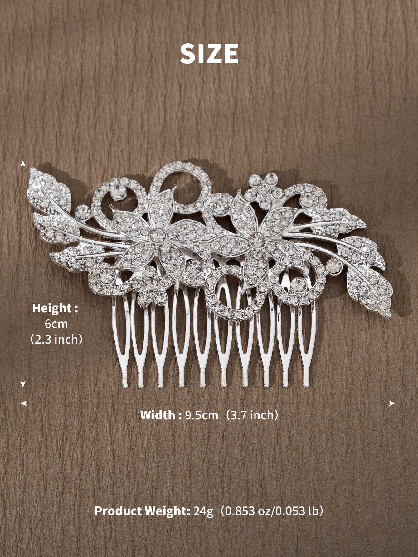 Elegant Lady Flower Alloy Insert Comb display picture 3
