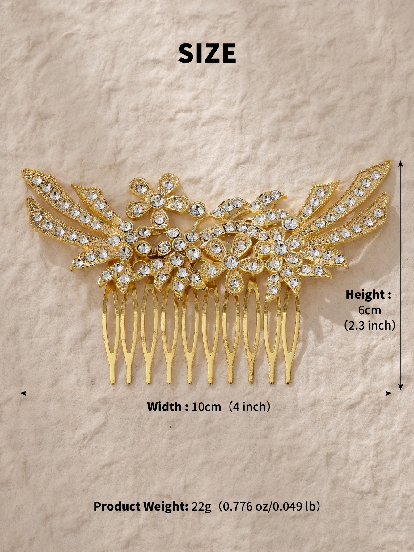 Elegant Lady Flower Alloy Insert Comb display picture 4