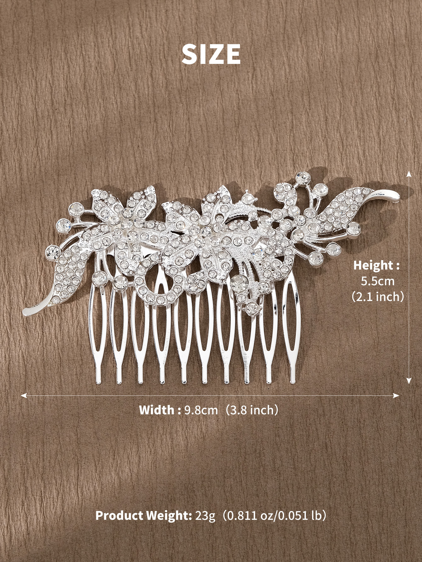 Elegant Lady Flower Alloy Insert Comb display picture 6