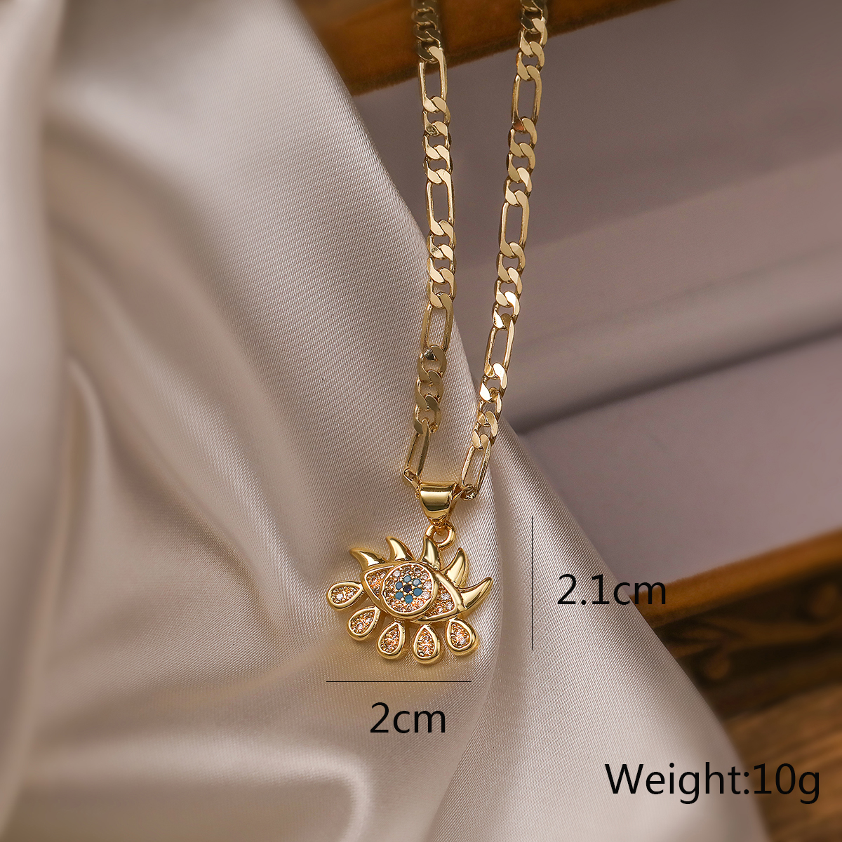 Simple Style Devil's Eye Copper Plating Inlay Zircon 18k Gold Plated Earrings Necklace Jewelry Set display picture 1