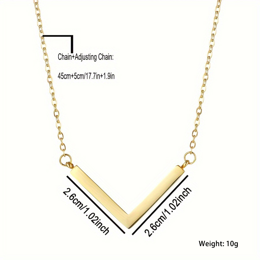 De Gros Style Simple Style Coréen Lettre Acier Inoxydable Placage Plaqué Or 18k Collier display picture 1