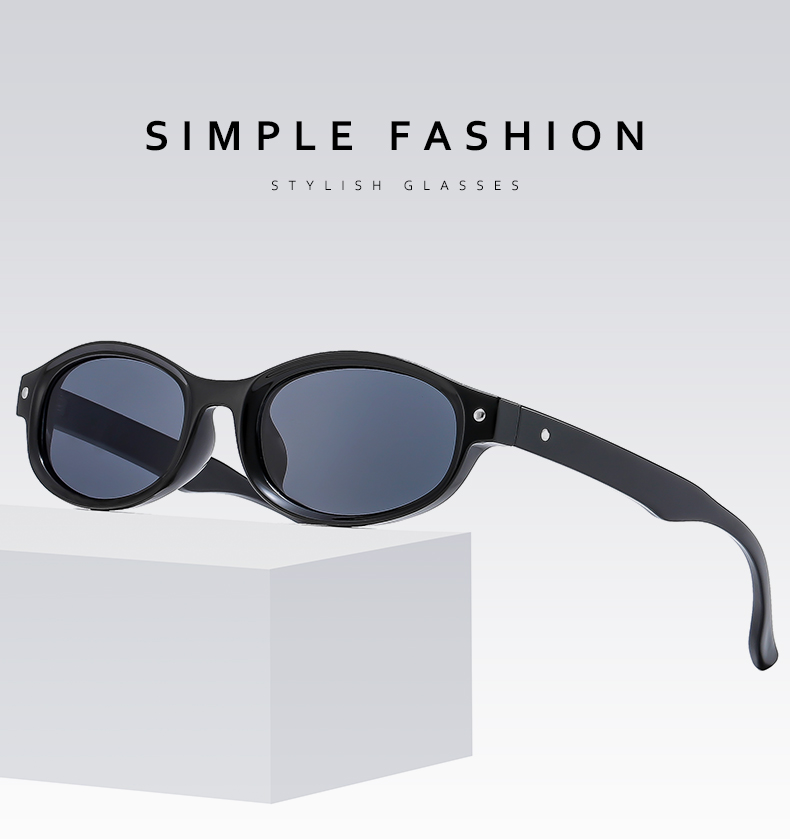 Einfacher Stil Klassischer Stil Pendeln Farbblock Ac Ovaler Rahmen Vollbild Sonnenbrille Der Frauen display picture 8