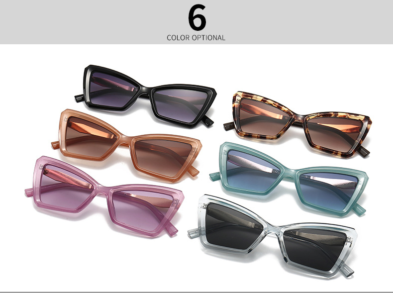 Modern Style Color Block Ac Special-Shaped Mirror Patchwork Full Frame Women's Sunglasses display picture 4