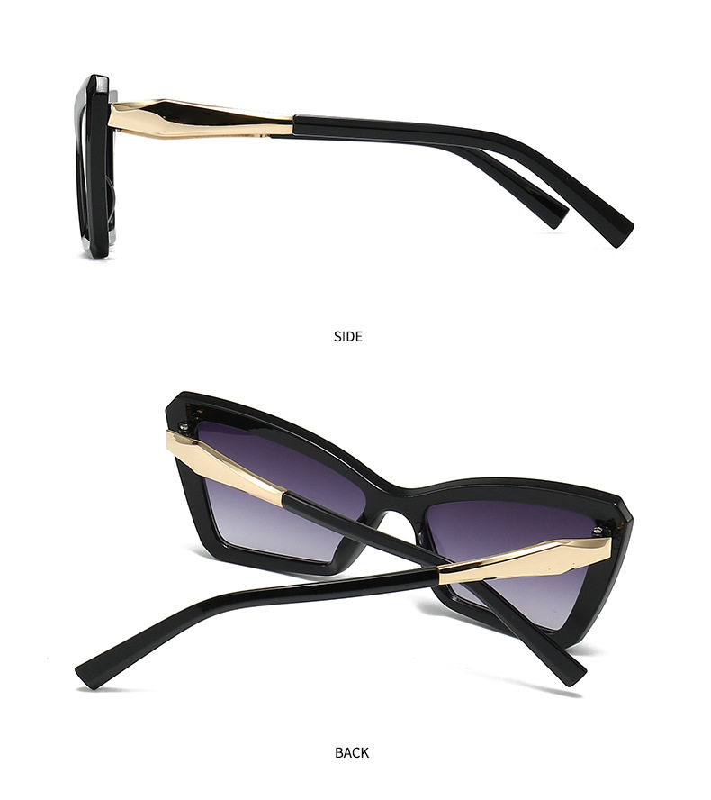 Modern Style Color Block Ac Special-Shaped Mirror Patchwork Full Frame Women's Sunglasses display picture 8