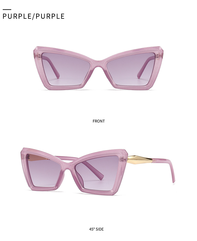 Modern Style Color Block Ac Special-Shaped Mirror Patchwork Full Frame Women's Sunglasses display picture 11