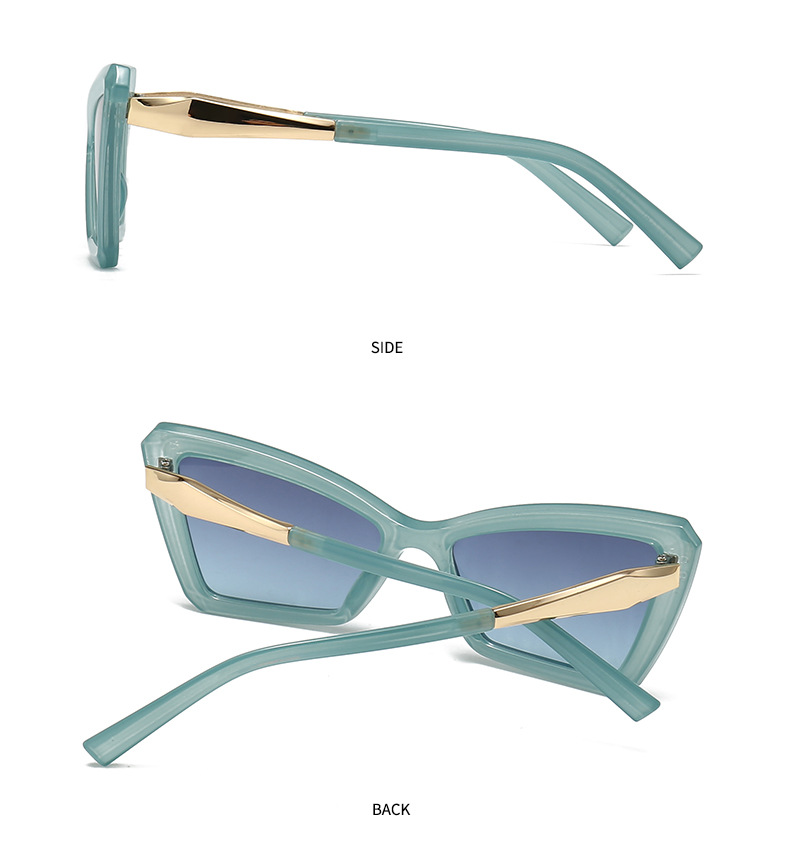 Modern Style Color Block Ac Special-Shaped Mirror Patchwork Full Frame Women's Sunglasses display picture 14