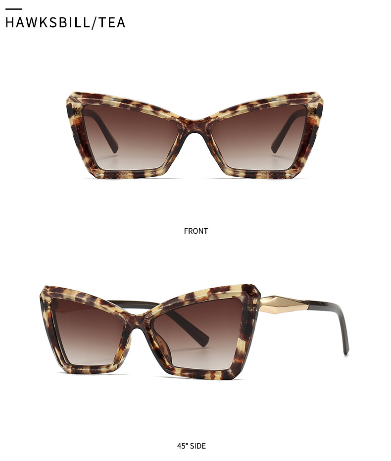 Modern Style Color Block Ac Special-Shaped Mirror Patchwork Full Frame Women's Sunglasses display picture 15