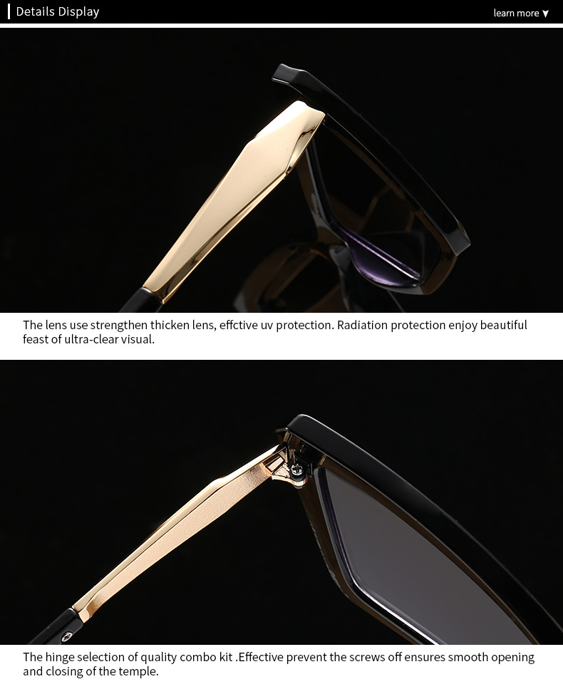 Modern Style Color Block Ac Special-Shaped Mirror Patchwork Full Frame Women's Sunglasses display picture 20