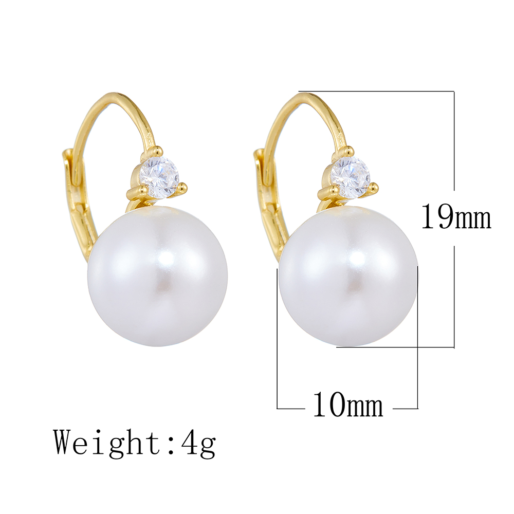 1 Paire Style Simple Commuer Bloc De Couleur Placage Incruster Argent Sterling Perle Plaqué Or 14k Plaqué Rhodium Boucles D'oreilles display picture 9