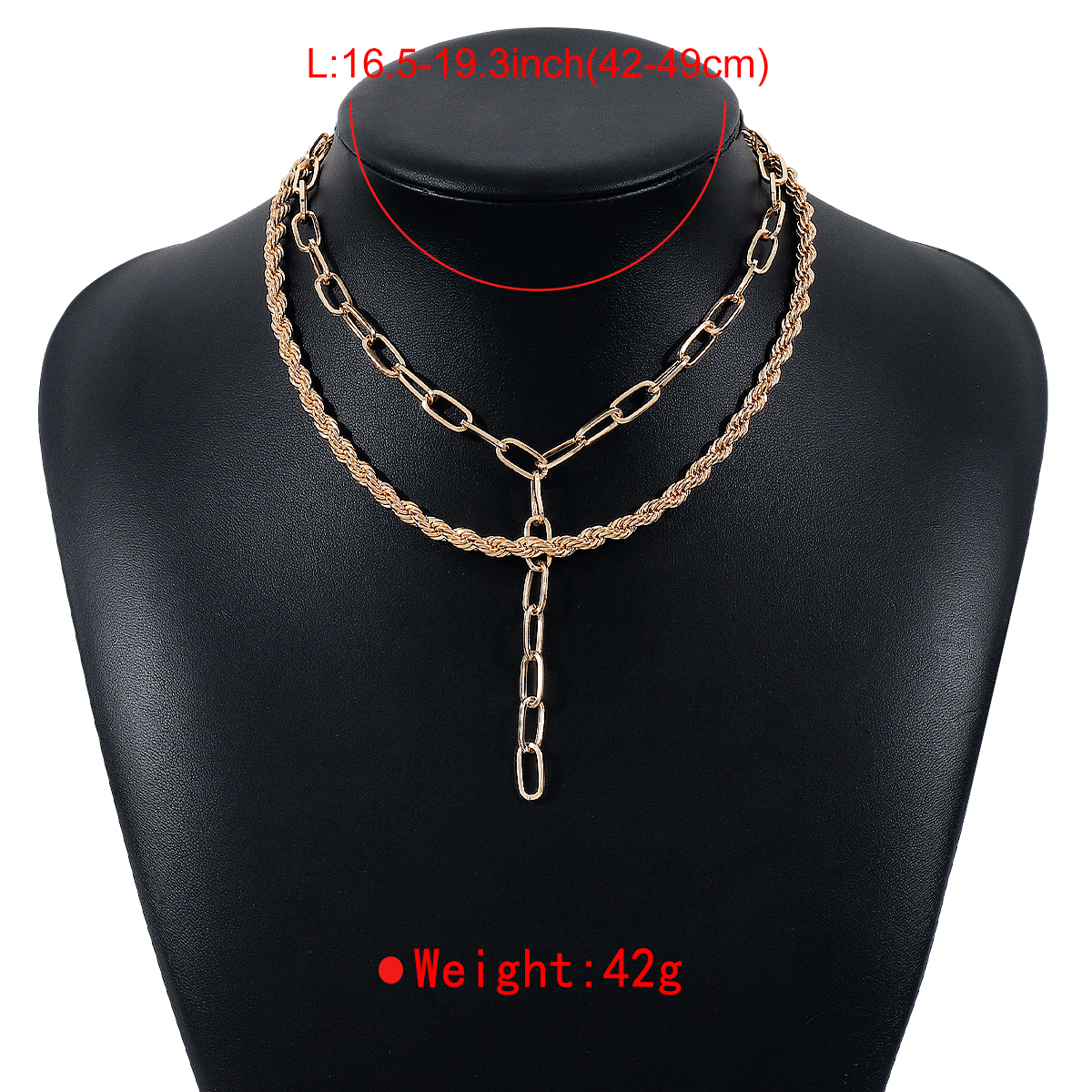Simple Style Solid Color Alloy Women's Layered Necklaces display picture 6