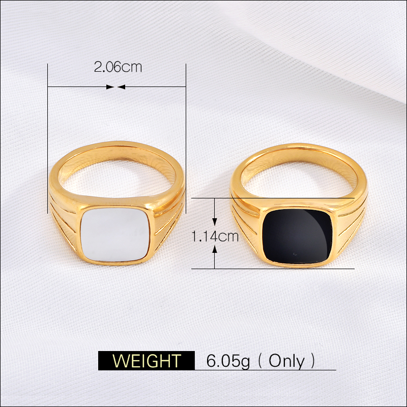 Retro Geometric 18K Gold Plated Acrylic Arylic Titanium Steel Wholesale Rings display picture 4