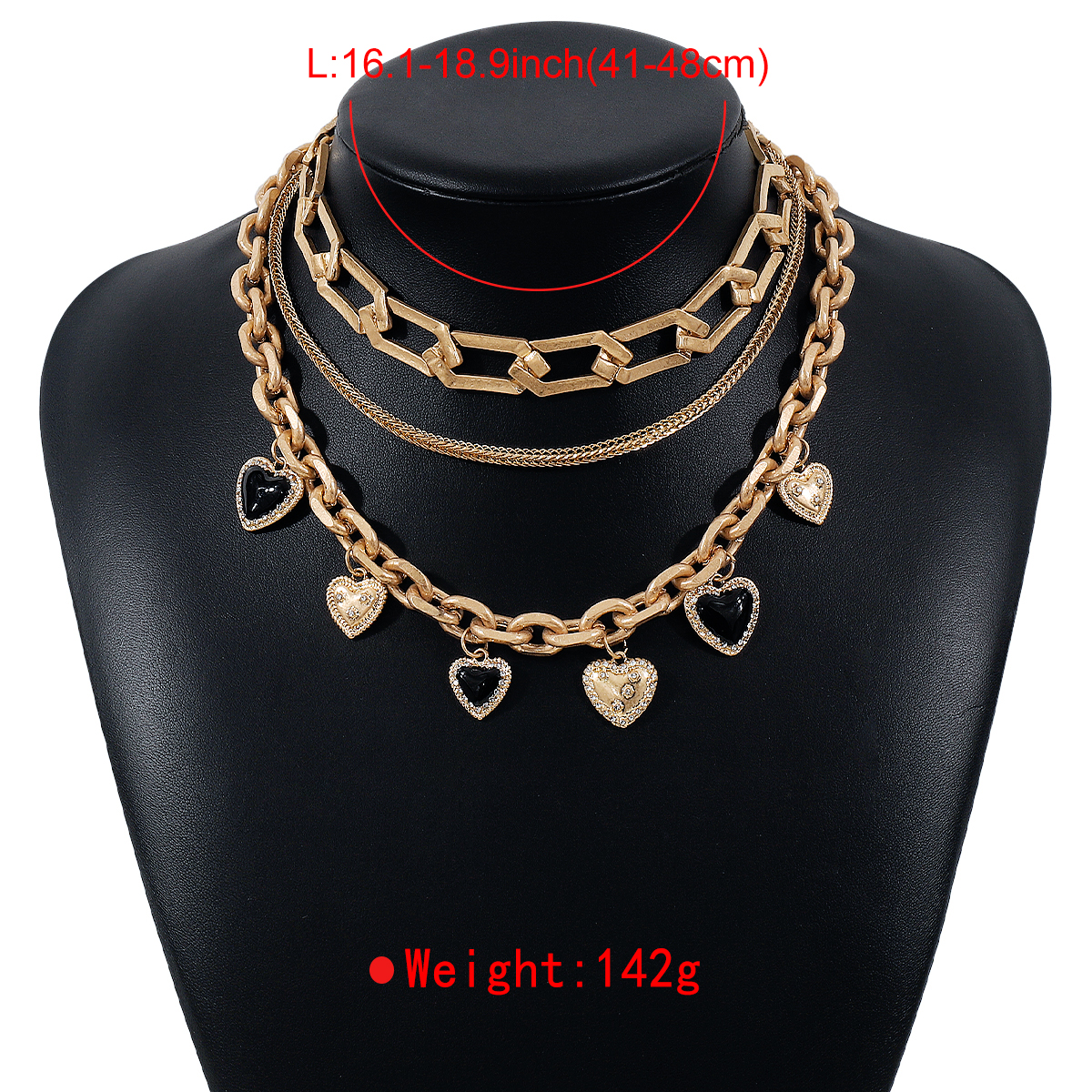 Modern Style Solid Color Alloy Women's Layered Necklaces display picture 5