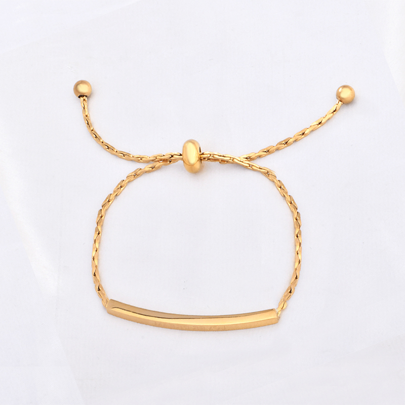 Simple Style Commute Solid Color Stainless Steel Bracelets In Bulk display picture 4