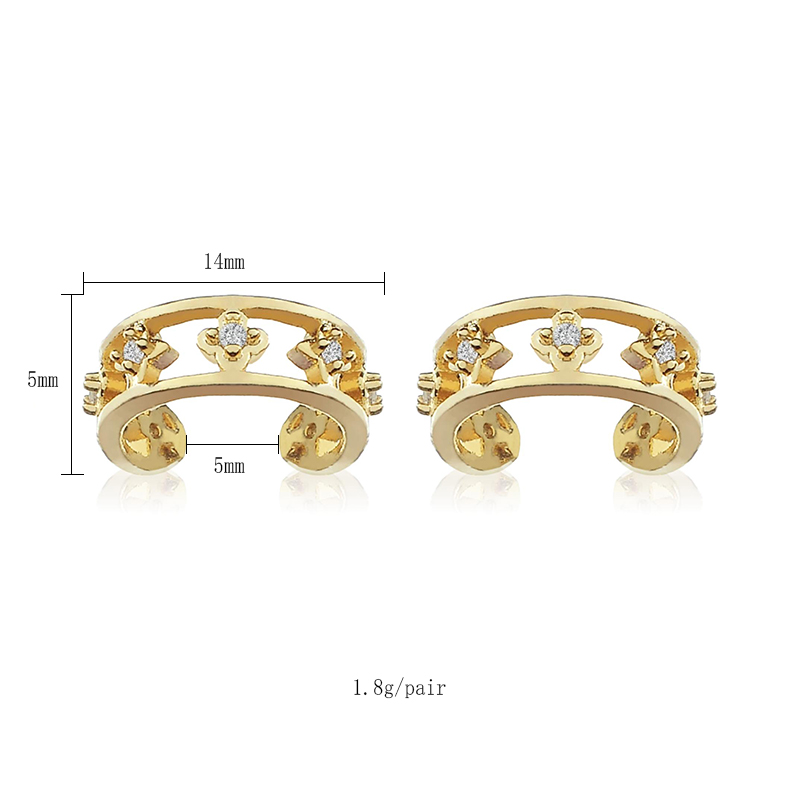 1 Pair Casual Simple Style Hexagram Heart Shape Plating Inlay Copper Zircon 18k Gold Plated Hoop Earrings Drop Earrings Ear Cuffs display picture 2