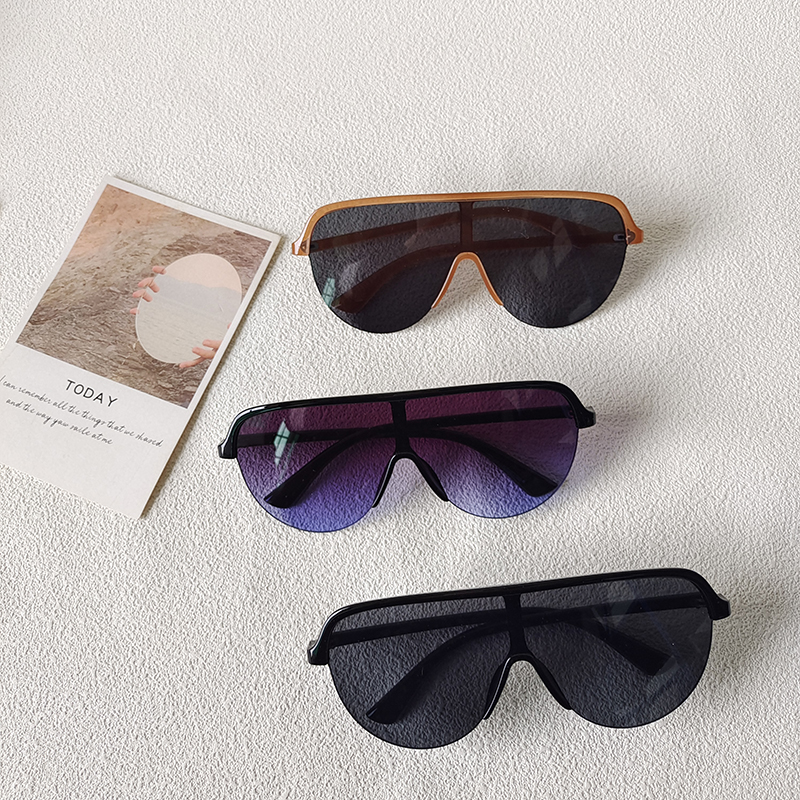 Artistic Streetwear Geometric Pc Resin Avaitor Half Frame Women's Sunglasses display picture 2