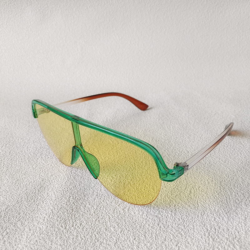 Artistic Streetwear Geometric Pc Resin Avaitor Half Frame Women's Sunglasses display picture 1