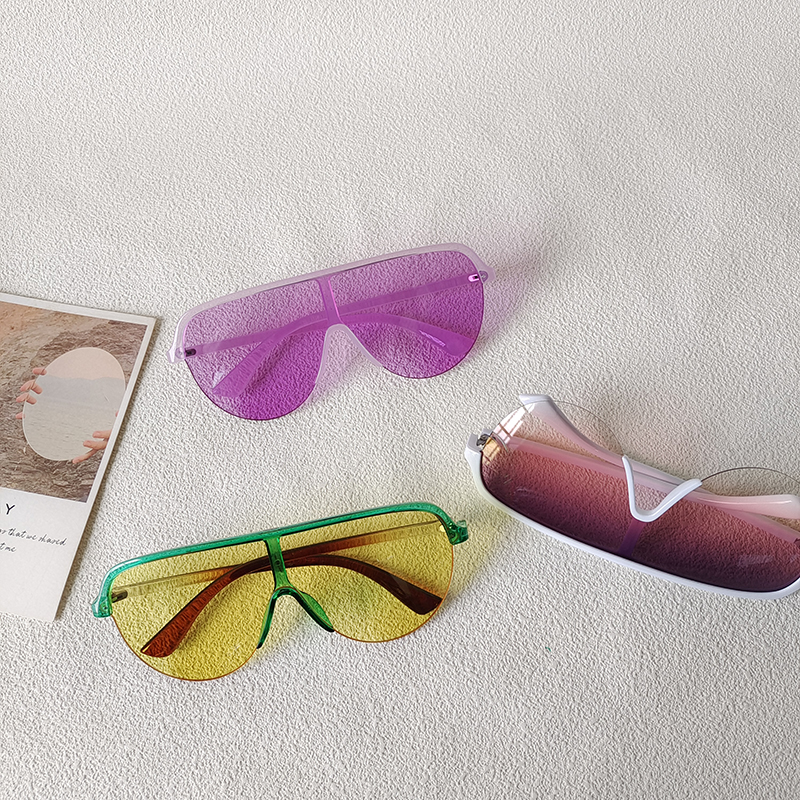 Artistic Streetwear Geometric Pc Resin Avaitor Half Frame Women's Sunglasses display picture 7