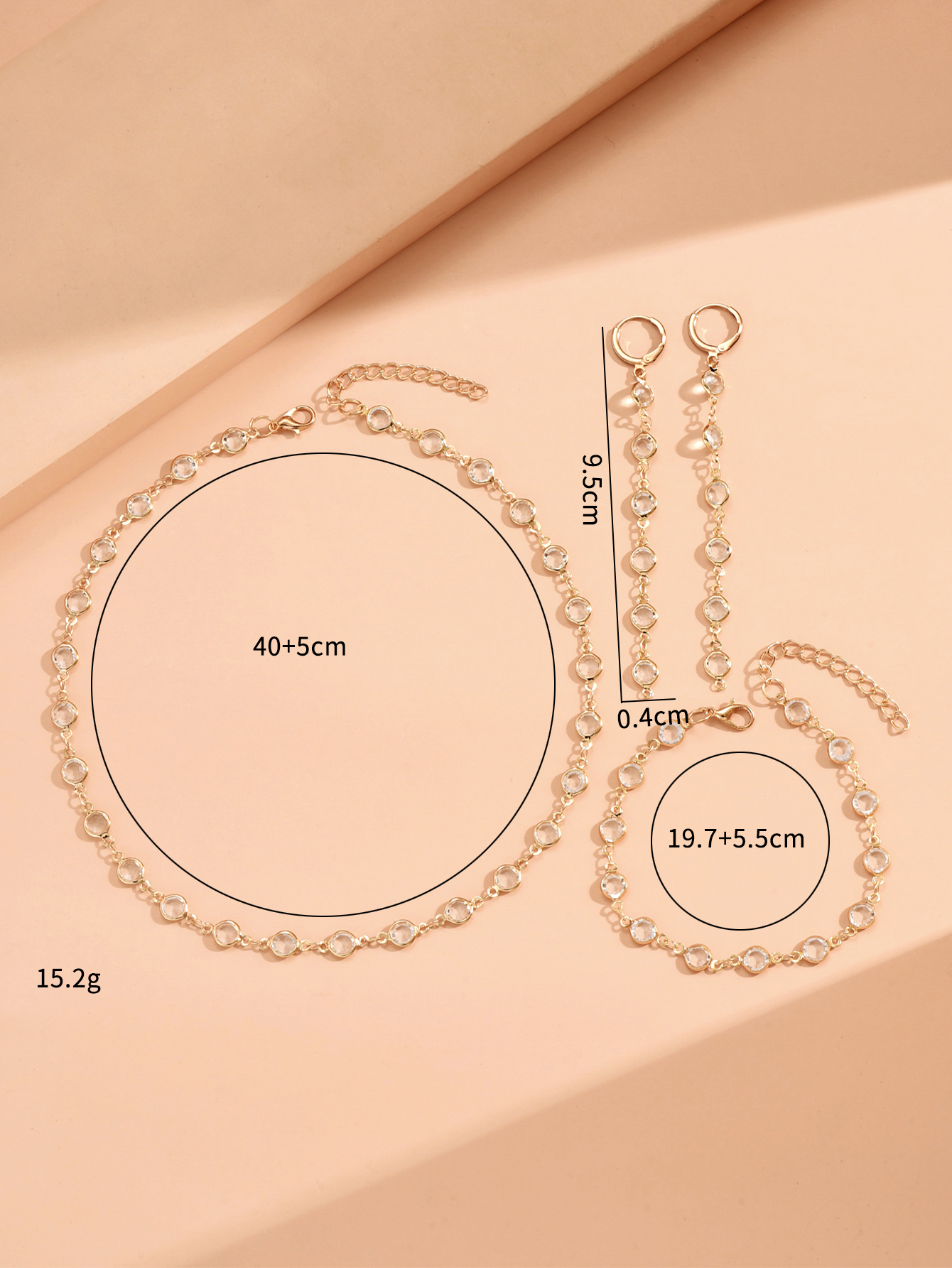 Elegant Geometric Alloy Plastic Women's Bracelets Earrings Necklace display picture 5