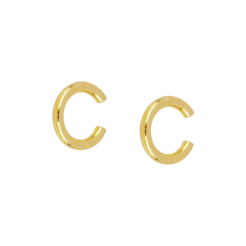 1 Pair Casual Simple Style Geometric Plating Inlay Copper Zircon 18k Gold Plated Hoop Earrings Ear Cuffs Ear Studs display picture 11