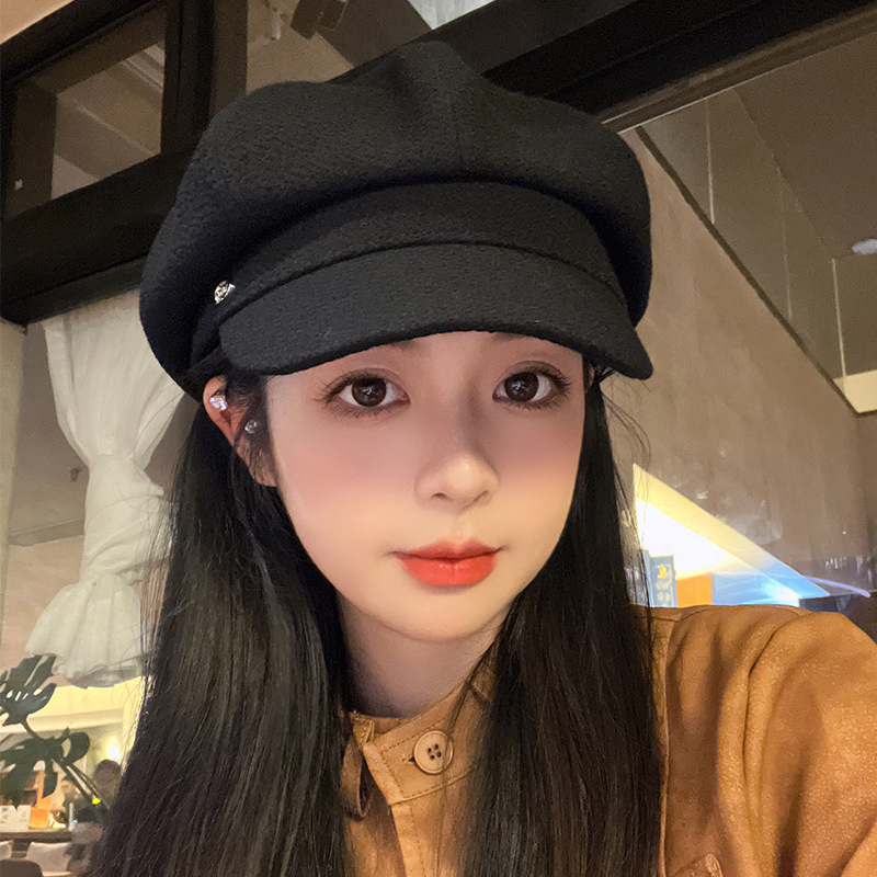 Women's Elegant Sweet Bow Knot Curved Eaves Eaveless Ivy Cap Beret Hat display picture 2