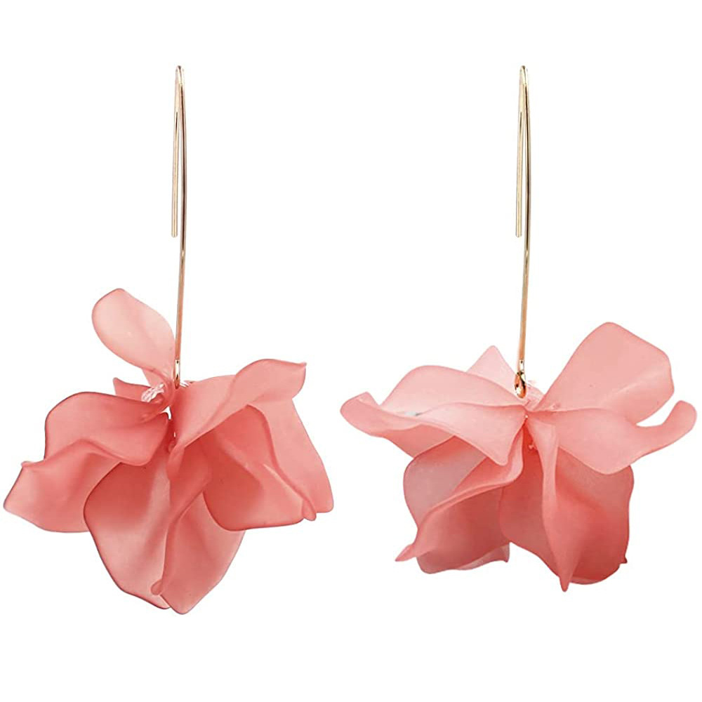 1 Pair Sweet Flower Resin Drop Earrings display picture 6