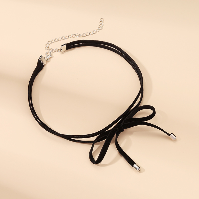 Modern Style Streetwear Bow Knot Pu Leather Women's Choker display picture 3