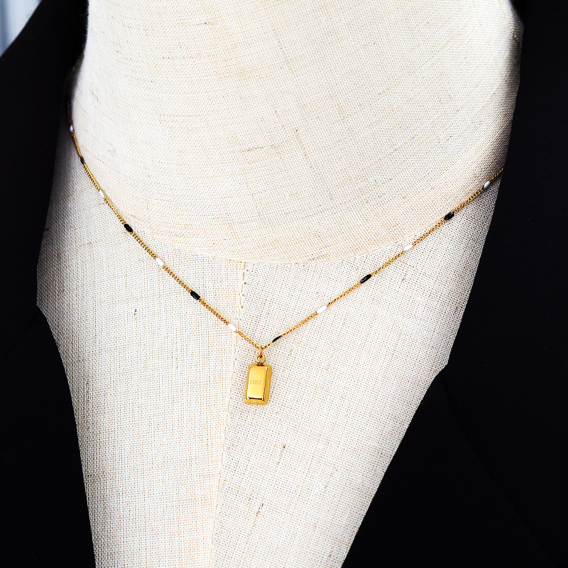 Edelstahl 304 18 Karat Vergoldet Elegant Strassenmode Überzug Geometrisch Halskette Mit Anhänger display picture 6