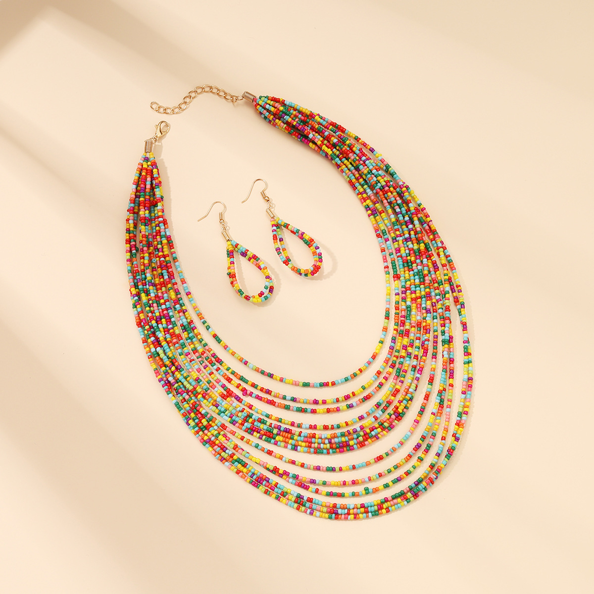 Ethnic Style Streetwear Colorful Alloy Women's Earrings Necklace display picture 2